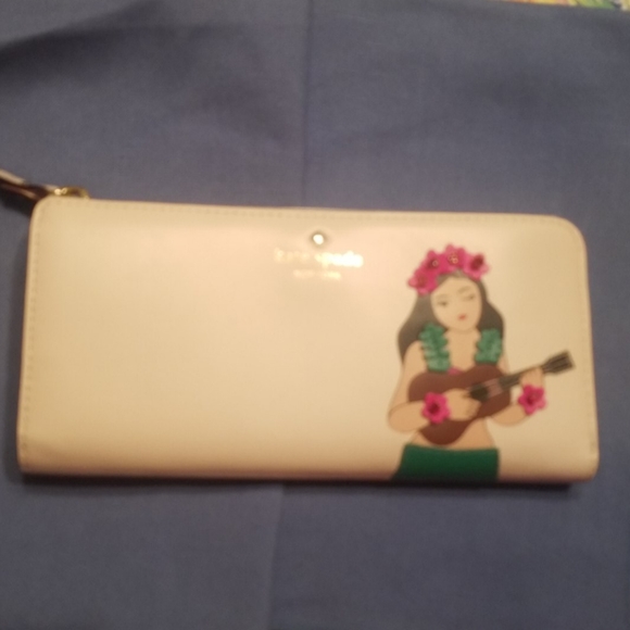 Kate Spade Hula Girl Wallet nwt note as is - Picture 6 of 7